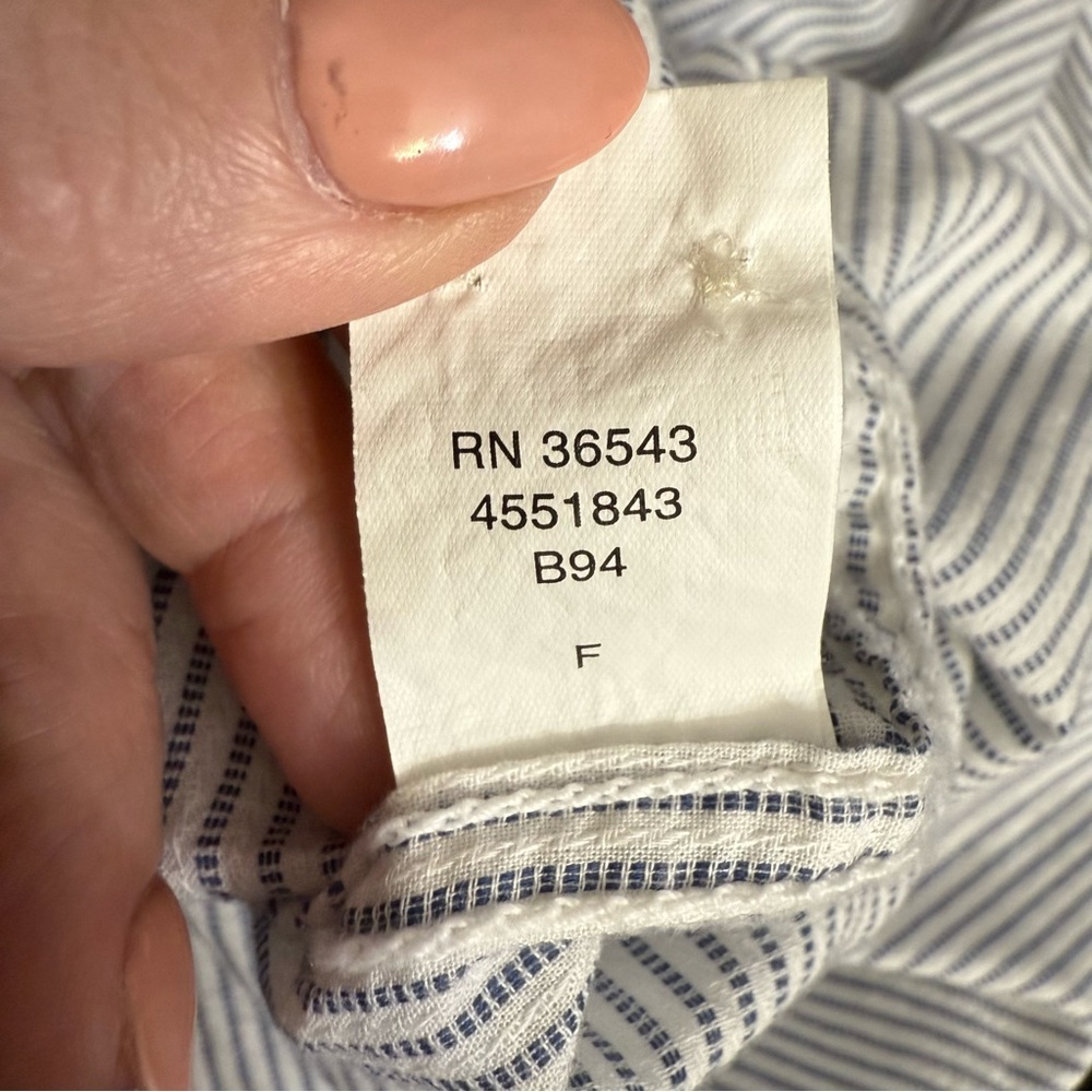 IZOD Jeans striped button up long sleeve shirt size L - Picture 10 of 10